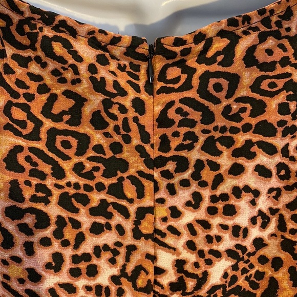 Anthropologie Floral Cut Out Midi Dress Brown Motif Brown animal print XSP NWT - Picture 13 of 17